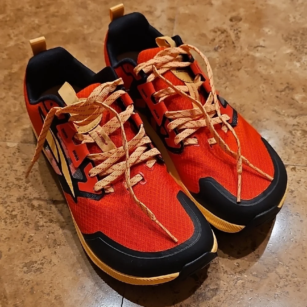 Altra Lone Peak Trail Running Shoe Men's Red Orange/Black - Picture 1 of 12